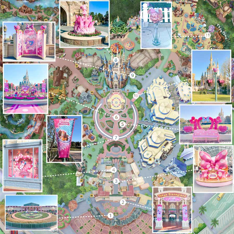 みにーのファンダーランドフォトスポット一覧