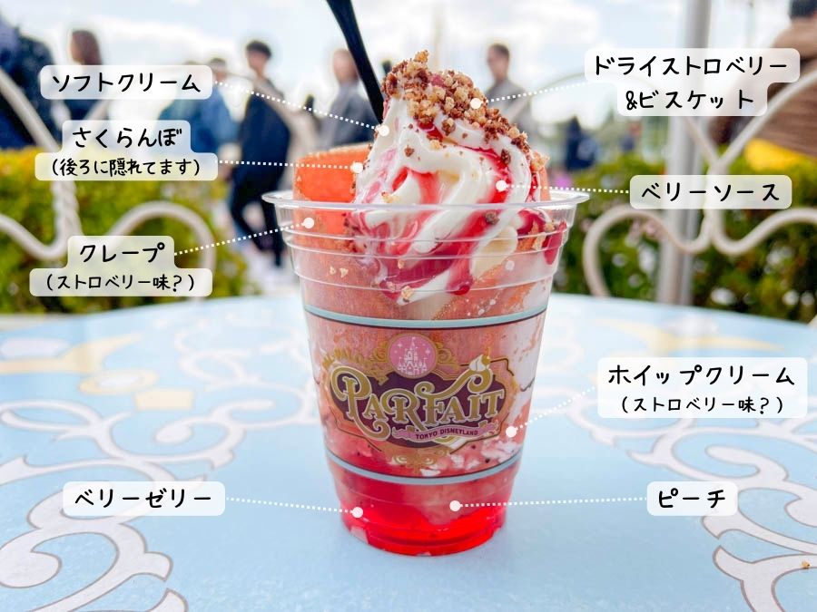 ピーチ&ベリーゼリーベースのパルパルーザパルフェ