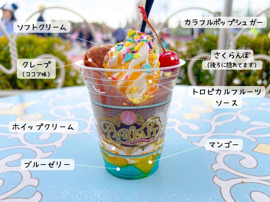 マンゴー&ブルーゼリーベースのパルパルーザパルフェ