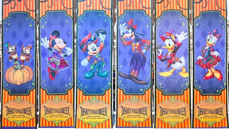 ディズニー・ハロウィーン　垂れ幕　ミッキー&フレンズ